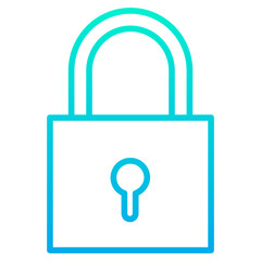 Outline Gradient Lock icon