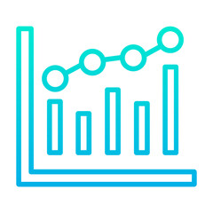 Outline Gradient Dollar Graph icon