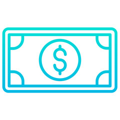 Outline Gradient Dollar Note icon