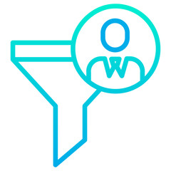Outline Gradient User filter icon