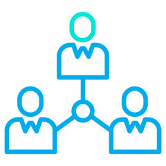 Outline Gradient Network settings icon