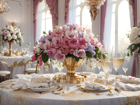 A Luxurious Ballroom Wedding Table