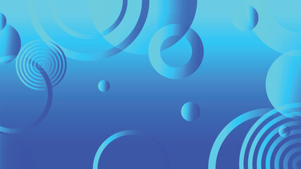 Blue abstract circle gradient modern graphic background