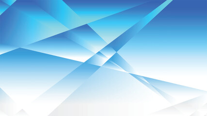 Blue and white gradient polygon abstract background