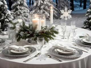 A Snowy Wonderland Wedding Hall 