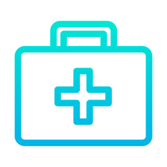 Obraz premium Outline Gradient Medical Kit icon
