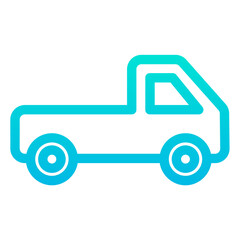 Outline Gradient Hotel Vehicle icon
