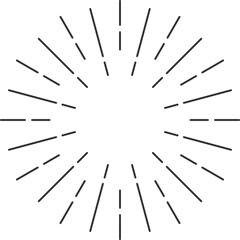 Obraz premium Sunburst Line Shape