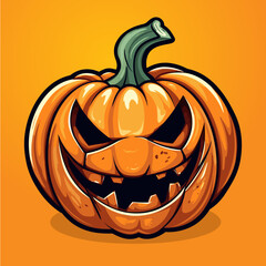 jack-o-lantern pumpkin, scary vector, Halloween
