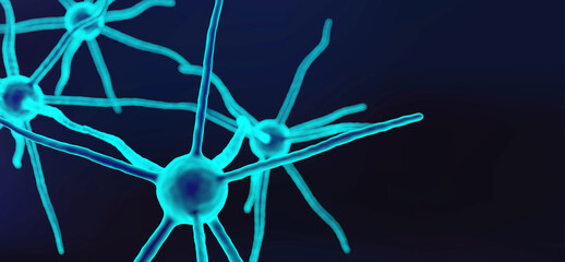 Neurons brain cell medical background.