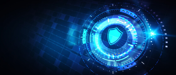 Cyber security data protection business technology privacy concept. Illustration