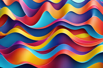 Abstract colorful wave background.