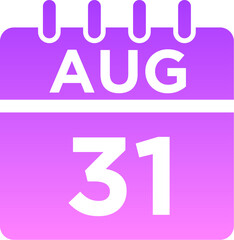 08-August - 31 Glyph Gradient Icon pictogram symbol visual illustration