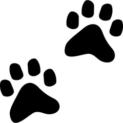 Dog Paw Print Silhouette