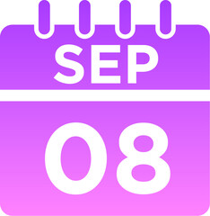 09-September - 08 Glyph Gradient Icon pictogram symbol visual illustration
