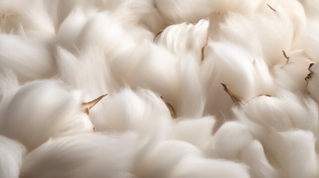 close up of white natural cotton background