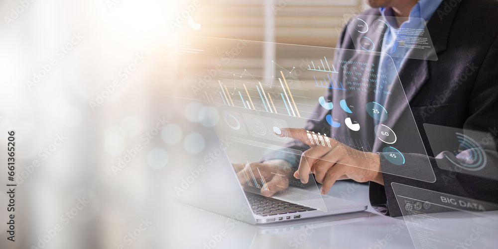 Poster financial growth and business analysis strategies and development in data management. market researc