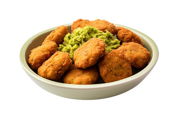 Spiced Chickpea Patties Isolated on Transparent Background