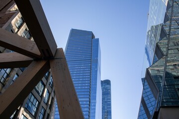 Fototapeta na wymiar View of a modern cityscape in New York: Hudson Yards