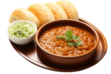 Foto op Plexiglas Mouthwatering Pav Bhaji: Culinary Bliss isolated on Transparent background © Cool Free Games