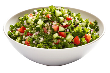 Healthy Mediterranean Tabbouleh Isolated on Transparent Background