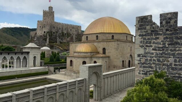Al Ahmadiyya Mosque and the historical buildings in Akhaltsikhe (Rabati) Castle, Georgia
