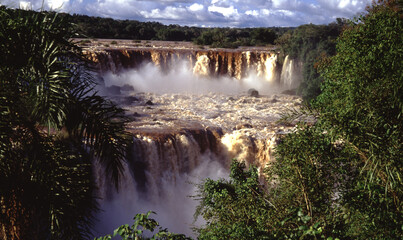 The Iguazu Falls are the largest waterfall system in the world. Stretching almost 3km along the border of Argentina and Brazil.