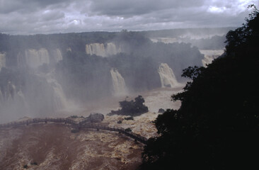 The Iguazu Falls are the largest waterfall system in the world. Stretching almost 3km along the border of Argentina and Brazil.