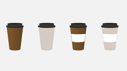 Coffee, cappuccino or hot chocolate in a cup