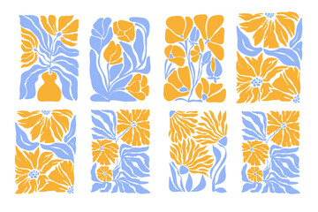 Abstract groovy Y2K background set. Vector posters in trendy retro psychedelic 2000s style. Aesthetic hippie. Girly cute design.