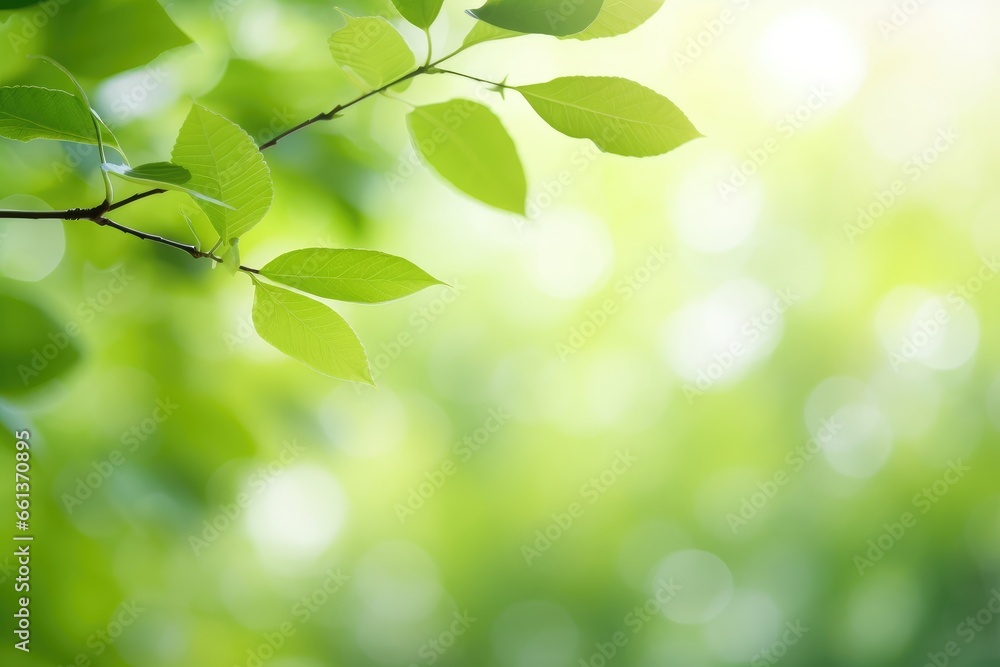 Wall mural natural green background with selective focus