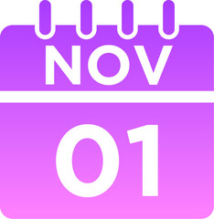 11- November - 01 Glyph Gradient Icon pictogram symbol visual illustration