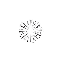 Obraz premium Firework icon. Sign vector on white
