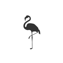 Flamingo bird icon in flat style, vector illustration design on white background