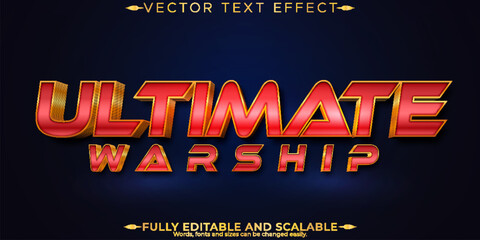 Ultimate warship text effect, editable war and hero text style © QuillArtistry