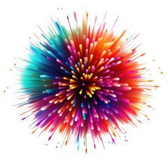 Obraz premium fireworks color isolated on white