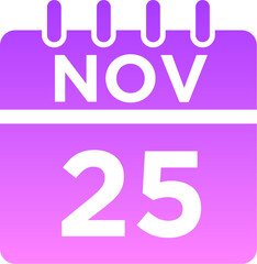 11- November - 25 Glyph Gradient Icon pictogram symbol visual illustration