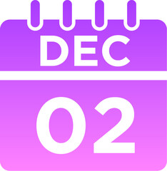 12- December - 02 Glyph Gradient Icon pictogram symbol visual illustration