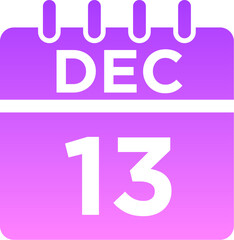 12- December - 13 Glyph Gradient Icon pictogram symbol visual illustration