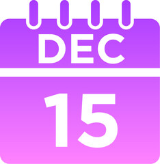 12- December - 15 Glyph Gradient Icon pictogram symbol visual illustration