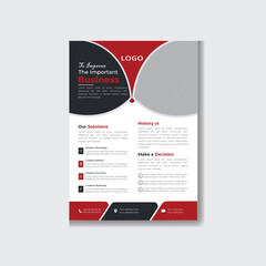 Professional modern style business flyer   design template ,vector illustration template in A4 size.