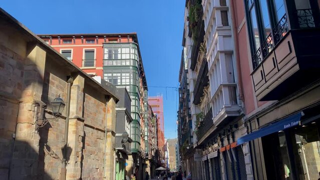 Video of the city center of Bilbao, Spain