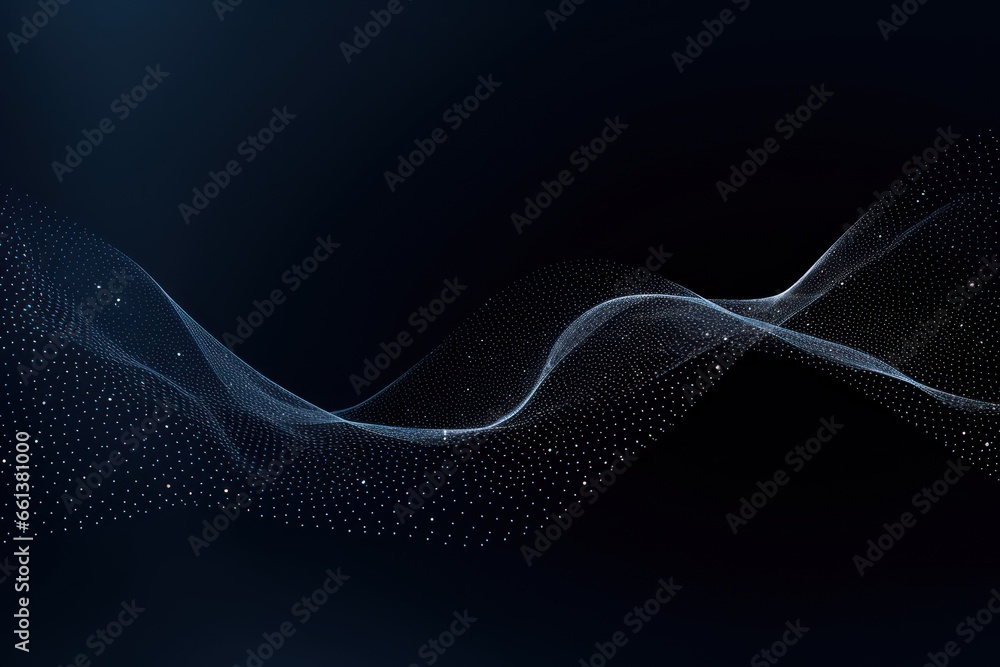 Poster wave of dots and weave lines. abstract background