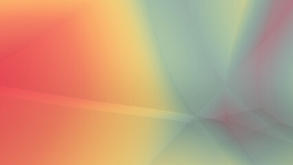 Crumpled silk texture. Light green yellow orange red soft gradient background for web banner, cover, digital poster. Wrinkled paper. Abstract curved lines, angle shapes, polygonal backdrop, copy space