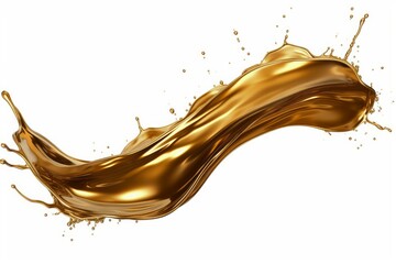 Luxury gold splash, abstract golden fluid motion, Generative AI