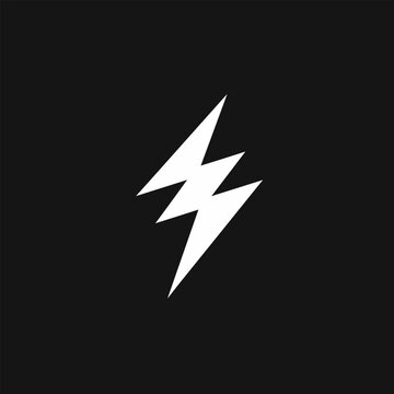 Online fitness monochrome glyph logo. Gym equipment. Lightning bolt. Design element. Created with artificial intelligence. Ai art for corporate branding, workout class, sport club, personal trainer