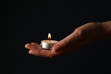 Concept of sadness and sorrow - sorrow candles