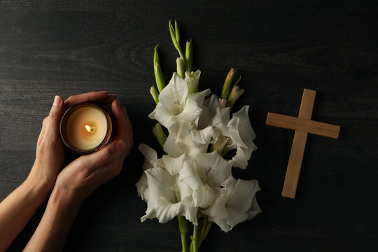 Concept of sadness and sorrow - sorrow candles