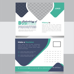 Professional  Business Postcard Design Template, digital marketing agency postcard design ,suitable for Landscape flyer or Landscape brochure cover design.
