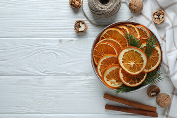 Dried orange, concept of delicious dried fruit
